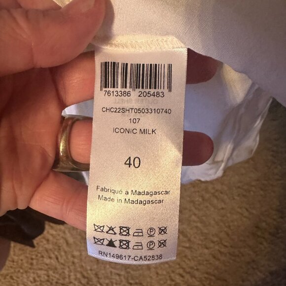 Chloé Linen And Silk Canvas Top In White 2021 Never Worn - Picture 9 of 9